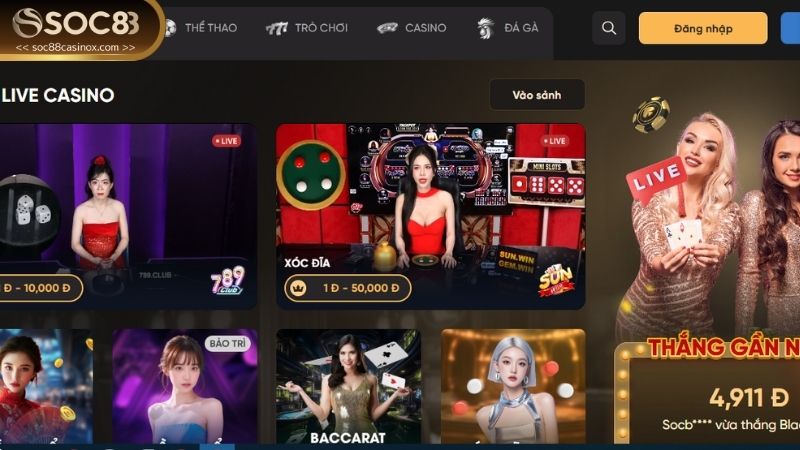 Nhà cái có các game bài truyền thông rất được ưa chuộng