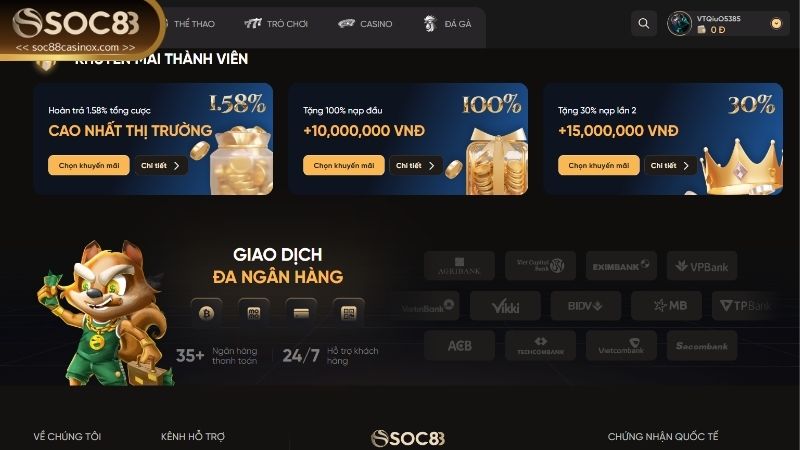 Chia sẻ cách nhận khuyến mãi SOC88 đơn giản cho tân binh
